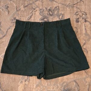 SHEIN Dark Teal High-Waist Tailored Shorts